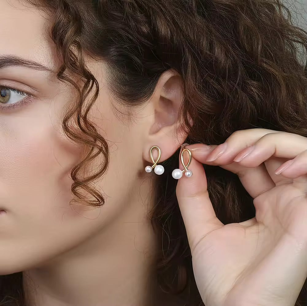 עגילי אינפיניטי פרל